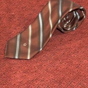Dior Classic Brown Striped Tie